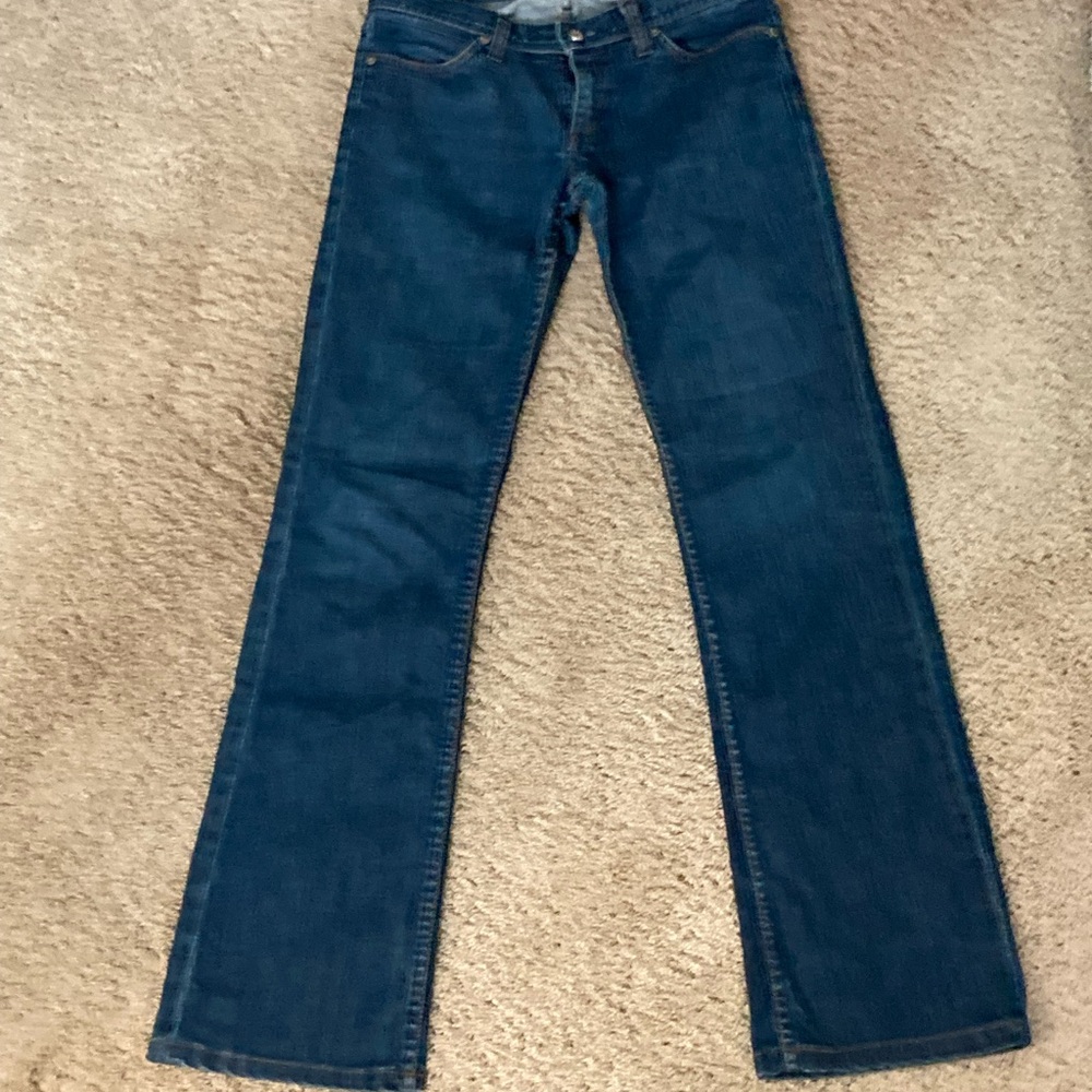 Tory Burch Habitual Bootcut Low Rise Blue Jeans